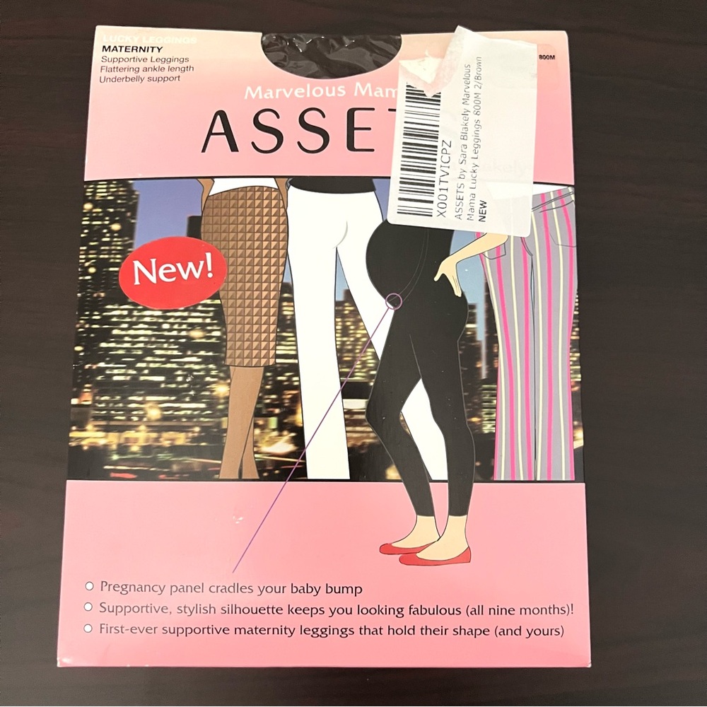 Assets By Spanx Size 2 Marvelous Mama Maternity Lucky Leggings - Brown -‎ NEW